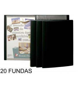 CARPETA FUNDAS PLUS FLEXIBLE 20F. NEG