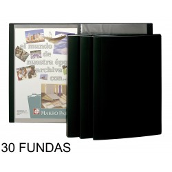 CARPETA FUNDAS PLUS FLEXIBLE 30F. NEGRA