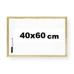 Pizarra blanca marco madera 40x60cm
