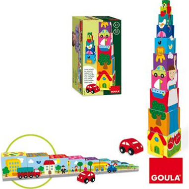 JUEGO EDUCT.GOULA CUBOS APILAB.COCHE