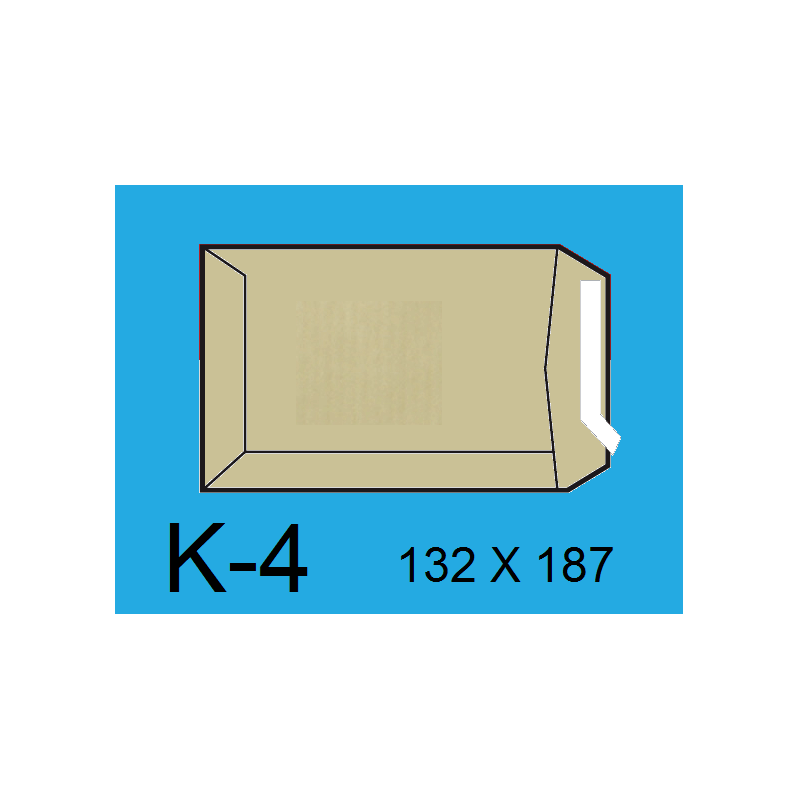 BOLSA 132X187 K-4 KRAFT C/500