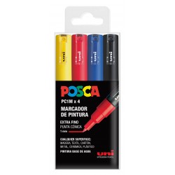 ROTULADOR POSCA PC1M BLISTER 4 COLORES