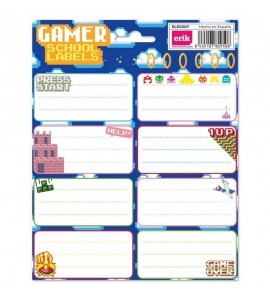 ETIQUETAS ESCOLARES GAMER