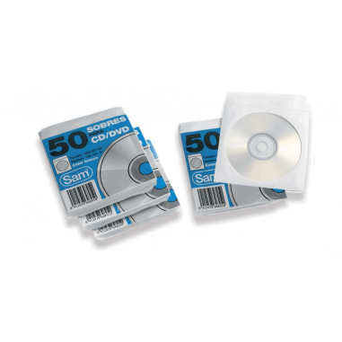 SOBRES CD/DVD BLANCO PAQ.50