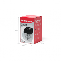 PORTACLIP TRANSPARENTE-CLIPS CROMADOS