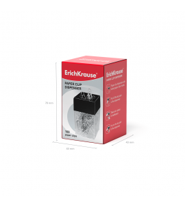 PORTACLIP TRANSPARENTE-CLIPS CROMADOS