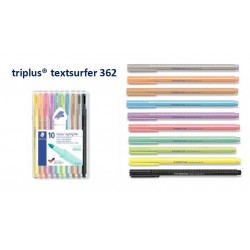 ROTULADOR TRIPLUS TEXTSURFER 362 10 COL.PASTEL