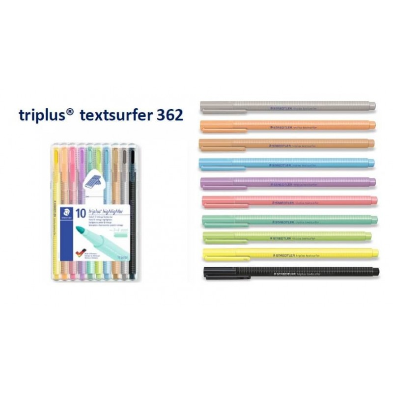 Staedtler 362 C10 Triplus - Subrayadores (10 colores) : STAEDTLER:  : Oficina y papelería