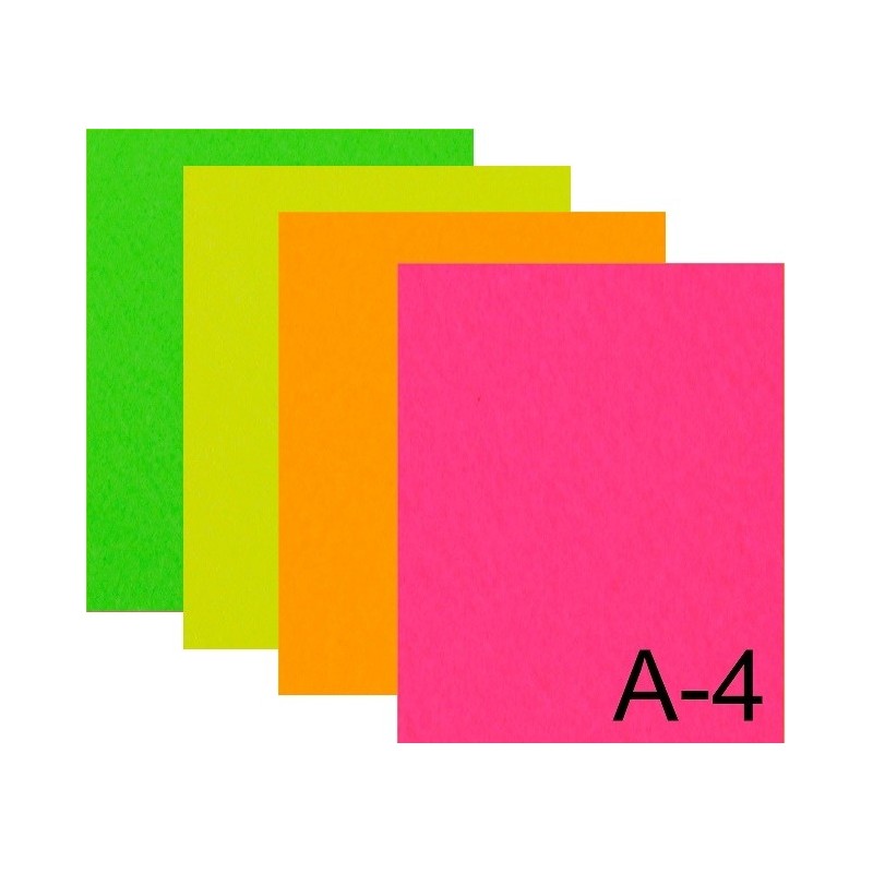 CARTULINAS FABRISA FLUORESCENTES A4 50HOJAS