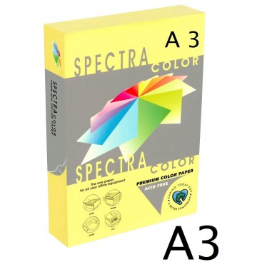 PAPEL A3 SPECTRA AMARILLO 80GR 500H