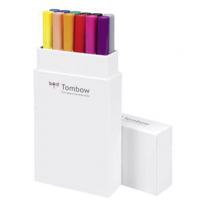 ROTULADOR TOMBOW DUAL BRUSH PASTEL 12 COLORES