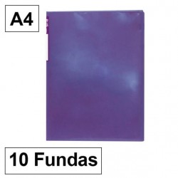 CARPETA FUNDAS PLUS A4 FLEXIBLE 10F. ROJO