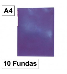 CARPETA FUNDAS PLUS A4 FLEXIBLE 10F. ROJO