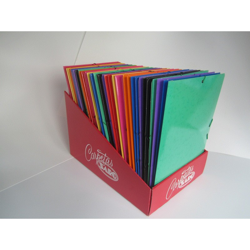 CARPETA CARTON FOLIO SOLAPA ROJO P/14