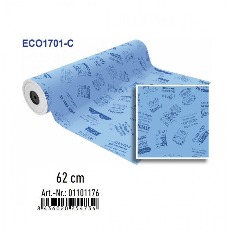 BOBINA PAPEL REGALO 62CMx85M ECO1701