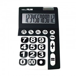 CALCULADORA MILAN NEGRA 12 DIGITOS