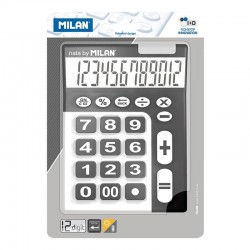 CALCULADORA MILAN NEGRA 12 DIGITOS