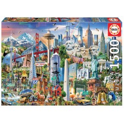 PUZZLE 1500 SÍMBOLOS DE NORTE-AMÉRICA