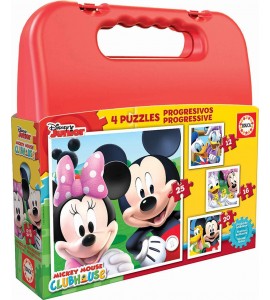 PUZZLE MALETA PUZZLES PROGRESIVOS MICKEY MOUSE 12-16-20-25