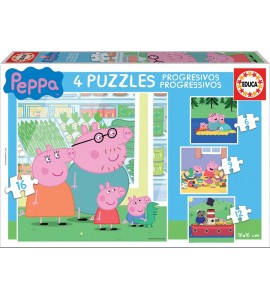 PUZZLE PROGRESIVOS PEPPA PIG 6-9-12-16
