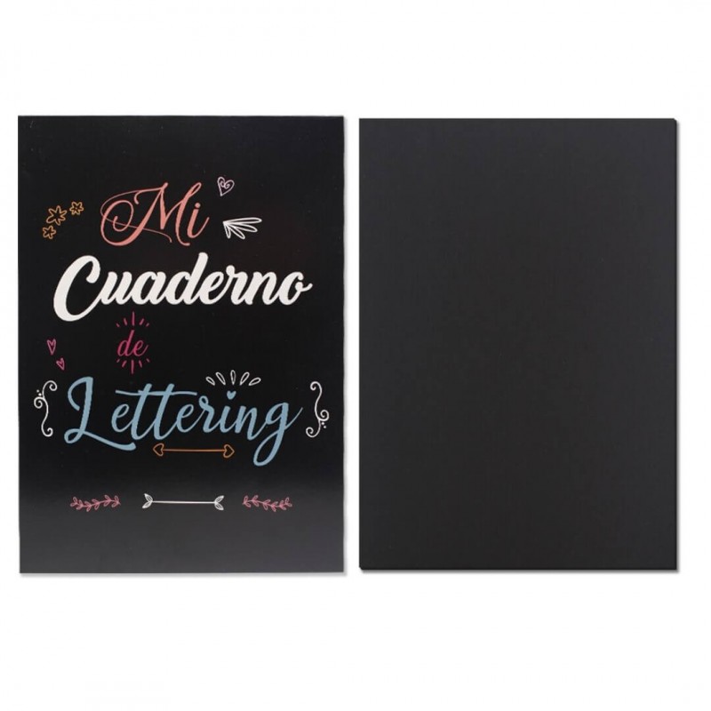 CUADERNO A4 LETTERING 50H NEGRAS