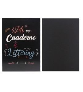 CUADERNO A4 LETTERING 50H NEGRAS