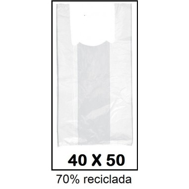 BOLSA CAMISETA 40x50 RECICLADA 70%