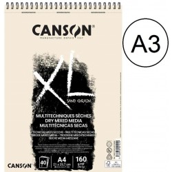 BLOC CANSON XL TOUCH ARENOSO 40H A3 BLANCO