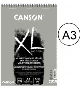 BLOC CANSON XL TOUCH ARENOSO 40H A3 GRIS