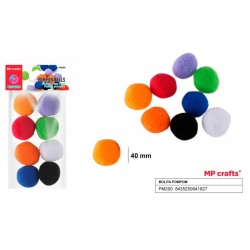 BOLITA POMPOM DE COLORES SURTIDOS 4 CM