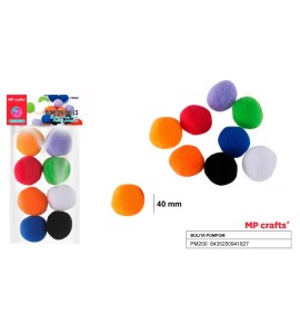 BOLITA POMPOM DE COLORES SURTIDOS 4 CM