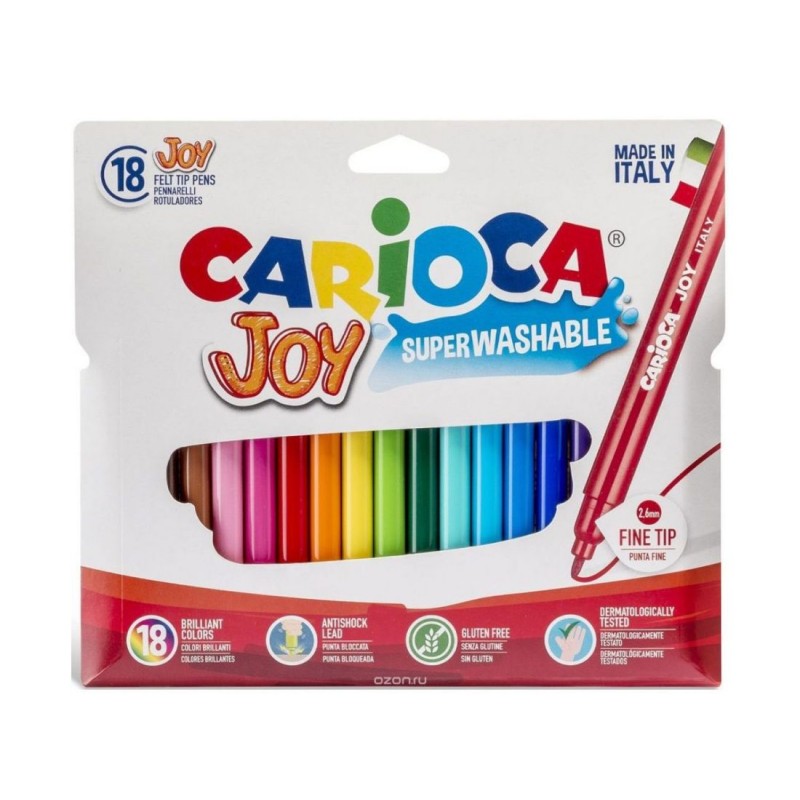 Rotulador Carioca joy caja de 18 colores surtidos 40555