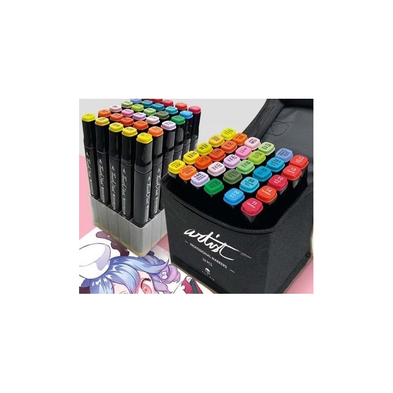 Rotuladores de colores de acuarela para niños, lápices de colores de agua  lavables, pincel cónico, suave