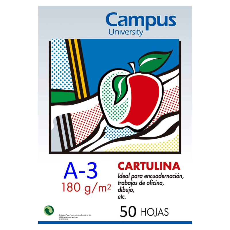 CARTULINA  CAMPUS A3 BLANCO...