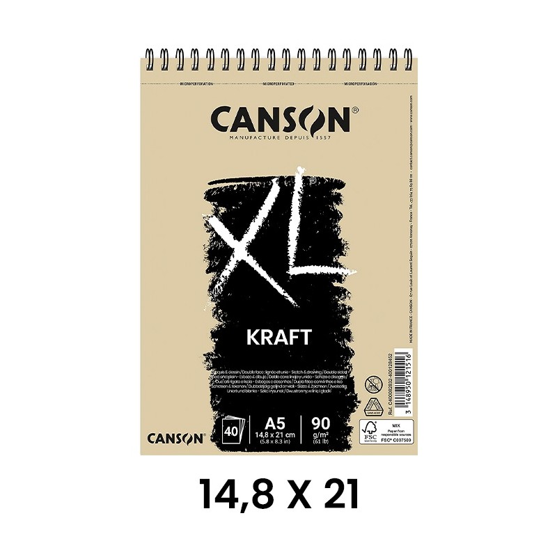 BLOC DIBUJO XL CANSON KRAFT...