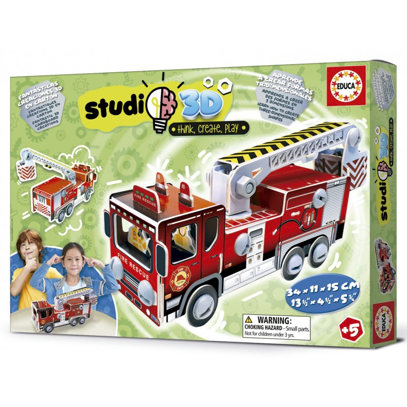COCHE DE BOMBEROS STUDIO 3D