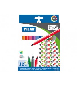 Rotuladores Milan Punta Fina  12 Colores