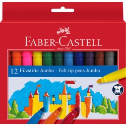 ROTULADOR JUMBO Faber CASTELL 12 Colores