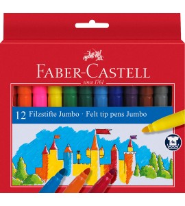 ROTULADOR JUMBO Faber CASTELL 12 Colores