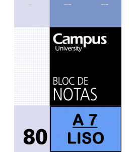 BLOC NOTAS A7 80/H 60G LISO