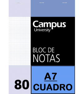 BLOC NOTAS A7 80/H 60G CP.(P/10un)