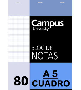 BLOC NOTAS A5 80/H 60G CP(P/10un)