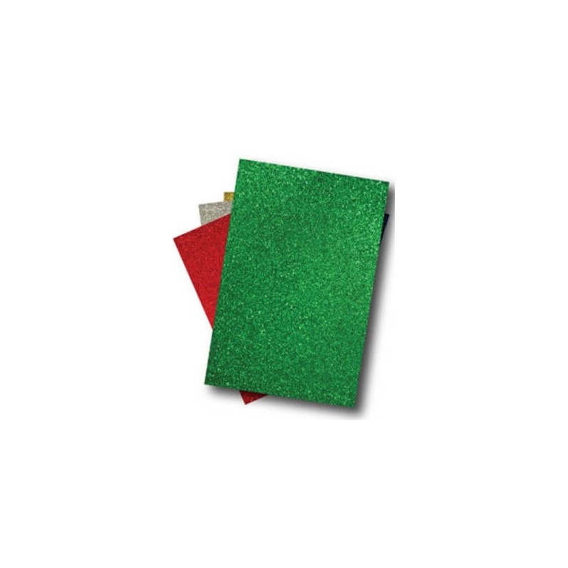 GOMA EVA 40X60 GLITTER VERDE