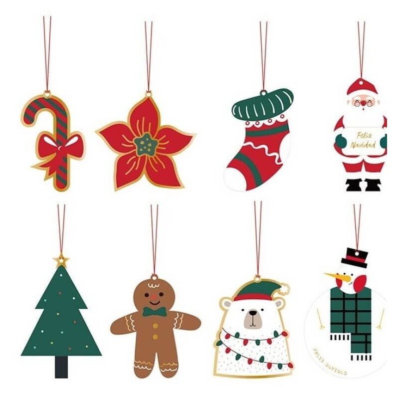 SET 4 TARJETAS COLGANTES...