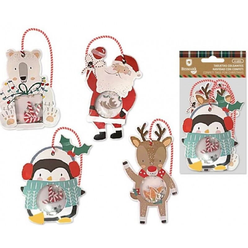 SET 4 TARJETAS COLGANTES...