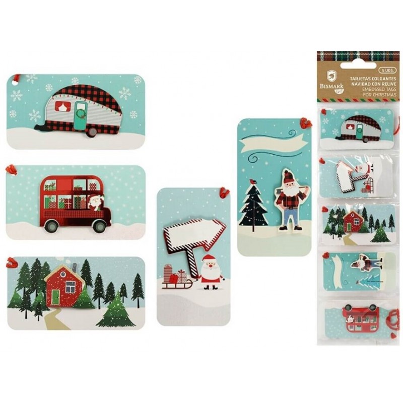 SET 5 TARJETAS COLGANTES...