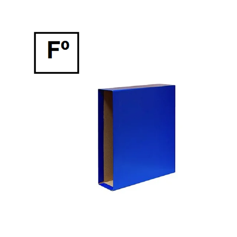Caja archivador de palanca Classic Blue Cuarto apaisado 