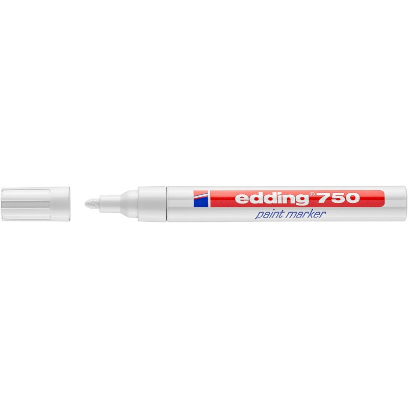 Edding Marcador de efecto lacado 750 (Blanco, 2 mm - 4 mm)