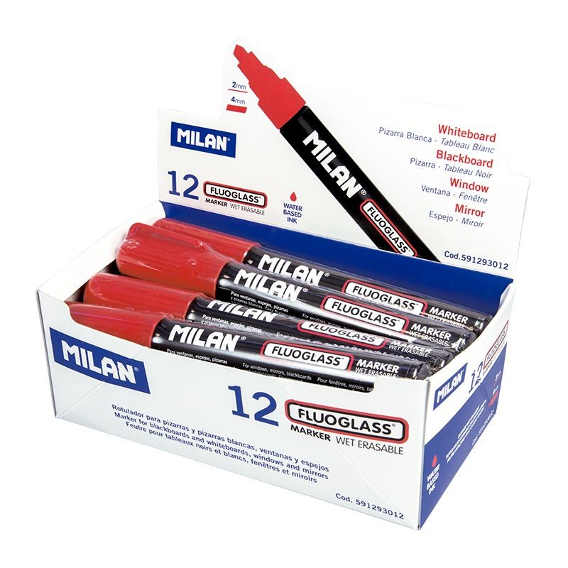 Caja 12 lápices bicolor azul - rojo MAXI triangulares • MILAN