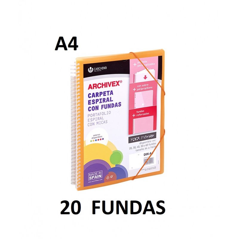 CARPETA 20 FUNDAS A4...